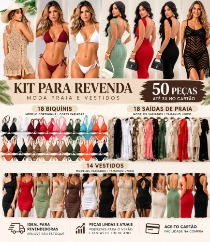 Kit 50 Peças de Roupas Femininas