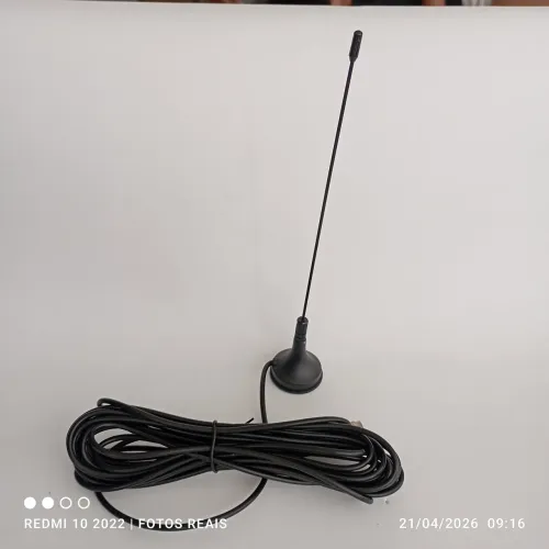 Antena Digital P/ TV 19 cm cabo 5m 