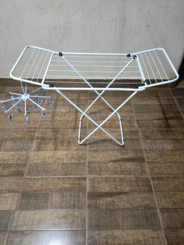 Varal de Chão Dobrável + Varal para Peças Íntimas