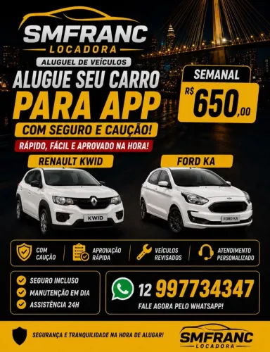 Carros para motorista de aplicativo 