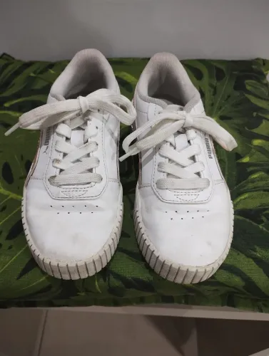Tênis Puma Carina 2.0 Branco e Rosa N° 27