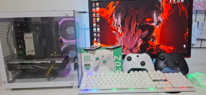 PC Gamer completo (monitor, mouse, teclado, 2 controles)