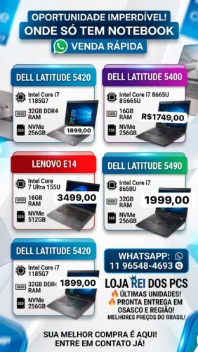 NOTEBOOKS PREÇOS NA FOTO 