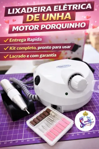 Motor Porquinho | lixadeira Elétrica de unha + Brocas 
