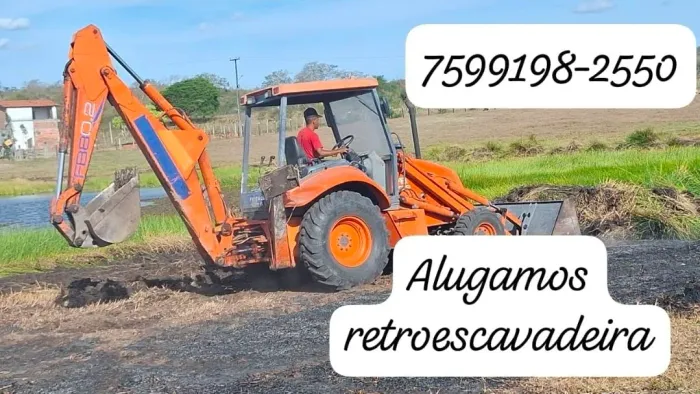 Alugamos retroescavadeira