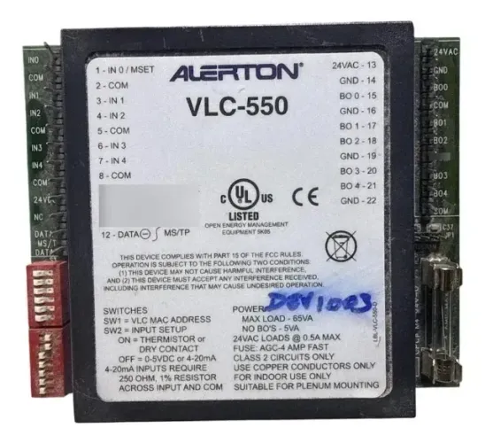Controlador Ddc Alerton Vlc-550 Bacnet Ms/tp 24vac