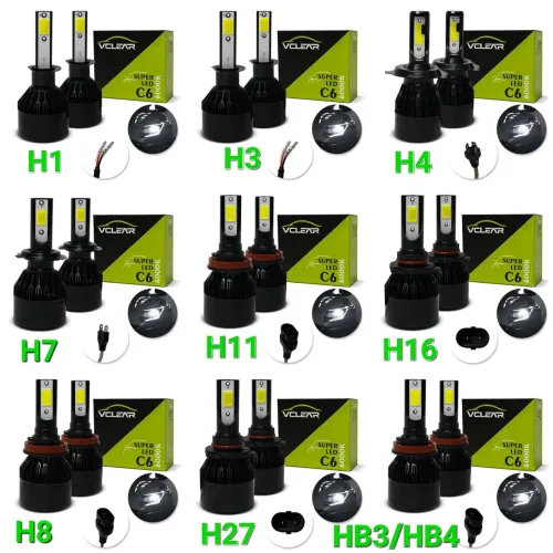 LÂMPADA SUPER LED FAROL + ENTREGA GRÁTIS PROMOÇÃO. VCLEAR 6000K 7800 LÚMENS TODOS ENCAIXES