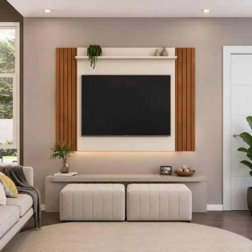 Painel Ripado para TV?s 55 Pol. Entrega e Montagem Grátis