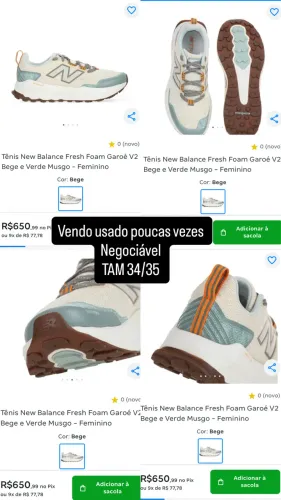 Tênis new balance TAM 34/35