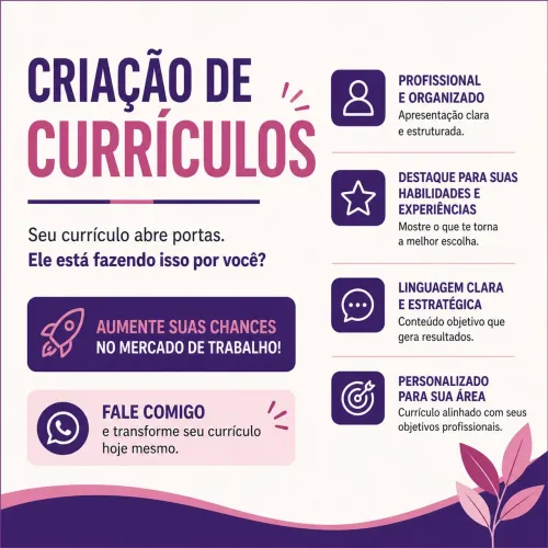 Criação de currículo