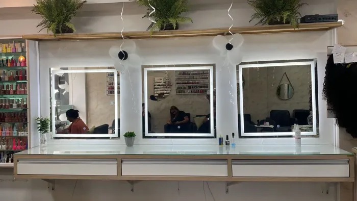 Bancada para salão de beleza