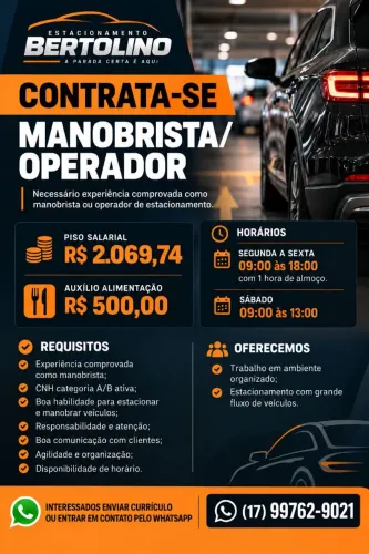 Vaga para manobrista