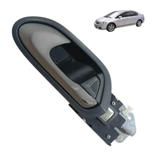 Macaneta Interna Honda Civic Dianteira Esquerda 2007 2011 Preto Dianteira