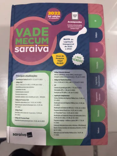 Livro vademecum saraiva 22 