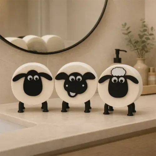 Suporte de Papel Higiênico Shaun Ovelha Carneiro Decoração de Banheiro