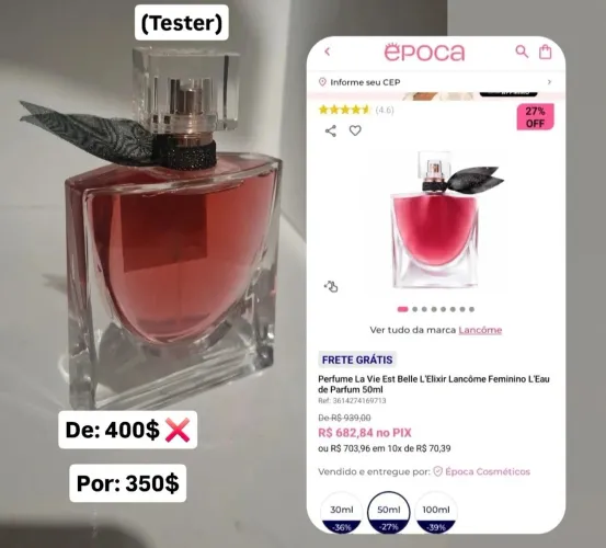 Perfume (tester) La vie est belle elixir 50ml