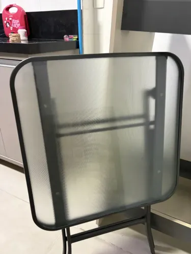 Mesa de jantar nova sem uso ferro e vidro