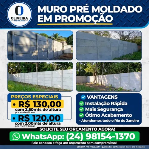 Oliveira pré moldado - Muro pré moldado