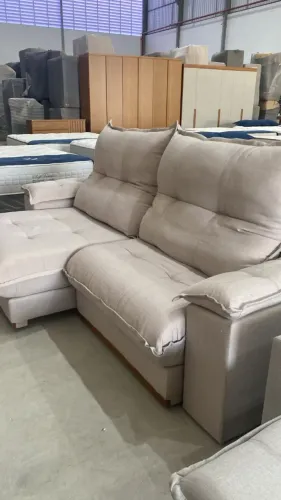 SOFÁ RETRÁTIL E RECLINÁVEL GIGANTE MOLAS ENSACADAS (ÚLTIMA PEÇA)