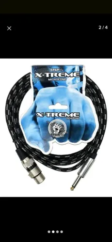 Cabo Microfone Sparflex X-Treme Profissional 3 metros