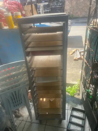 Para restaurante inox prateleira com rodinha
