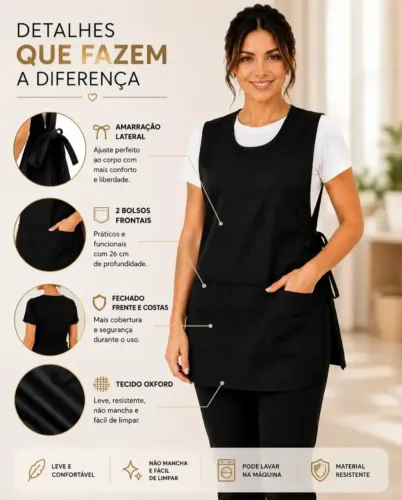 Bata Jaleco ajustável Uniforme Profissional