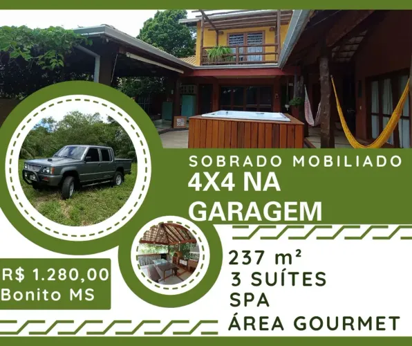 Casa para venda possui 237 metros quadrados com 3 quartos em Formoso - Bonito - Mato Gross