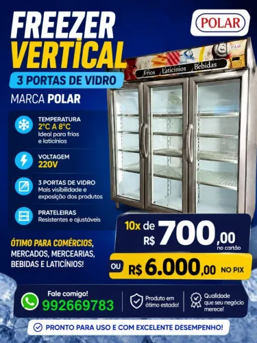 FREEZER MARCA POLAR 3 PORTAS