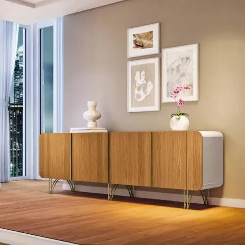 Balcão Buffet 2.20m Largura Winter - Entrega e Monta na Hora