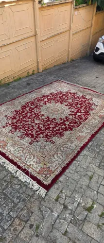 Decoração, tapete persa original grande