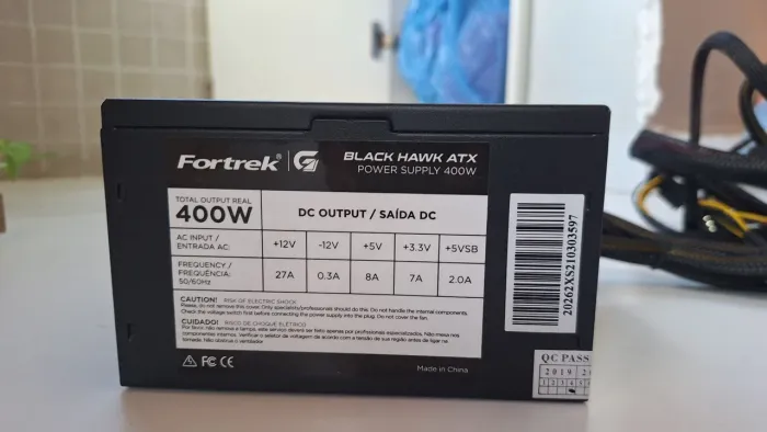 Fonte 400w Fortrek Black Hawk ATX