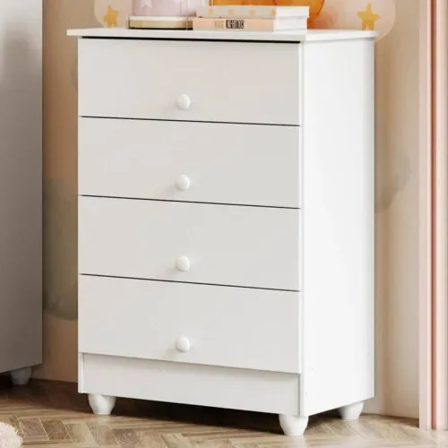 Cômoda Soft 4 Gavetas Tigus Baby Branco