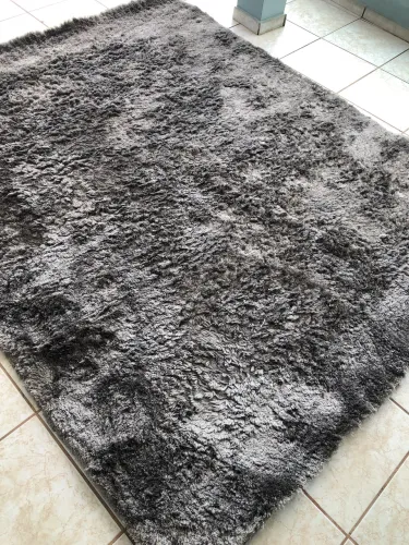 Tapete felpudo 2,00 x 2,50 cor cinza escuro