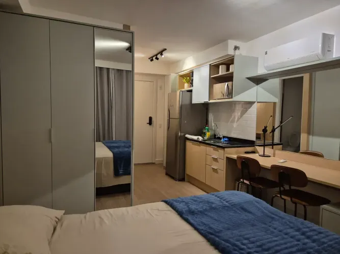 Studio/Comprar ou Alugar. Novo, 25m², varanda, Lazer completo, melhor bairro de SP- Vila O