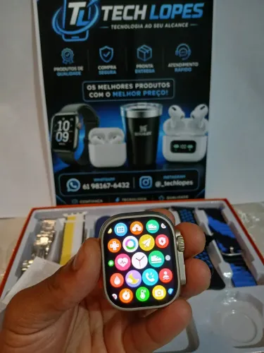 Smartwatch Ultra 7 Pulseiras Android iOS NFC GPS Bluetooth Tela 2.01