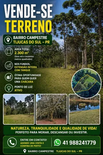 Terreno ótimo para chácara