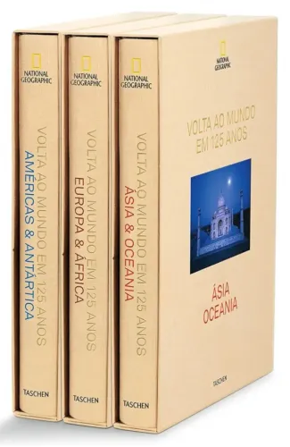 National Geographic. Volta ao Mundo 125 anos. 3 vols. XXL. Ed. TASCHEN. R$ 1500
