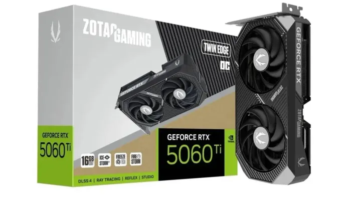 Placa De Vídeo Zotac Gaming Nvidia Geforce RTX 5060 Ti Twin Edge Oc, 16gb, Gddr7