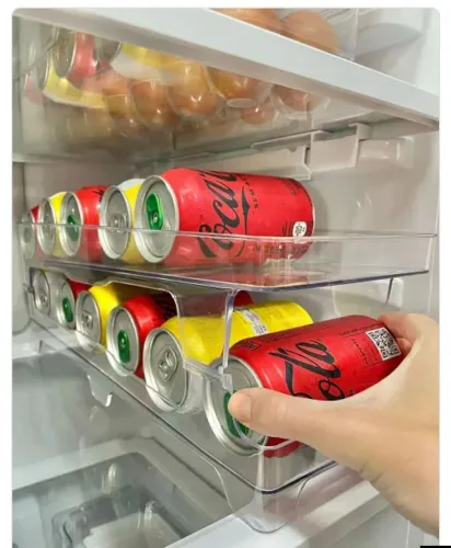 2 Organizadores (12 latas cada) para geladeira