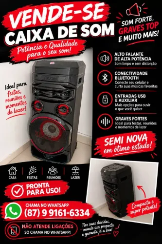? Caixa de Som XBOOM Potente - Som Forte e Graves Potentes