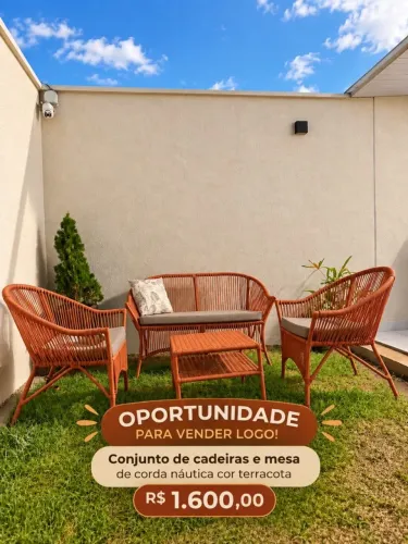 Cadeiras em corda náutica