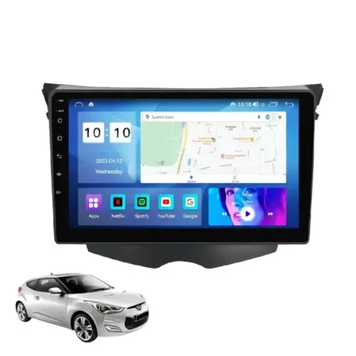 Central Multimídia Android 9 Polegadas Veloster 2011/2017