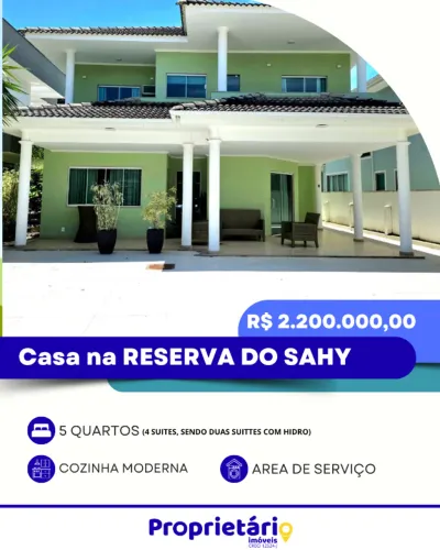 Casa com 5 Quartos, 4 Suítes, Piscina, Próximo à Praia - Reserva SAHY - Mangaratiba