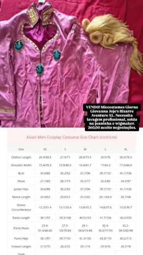 Vendo lindo Cosplay Giorno Giovanna Miccostumes