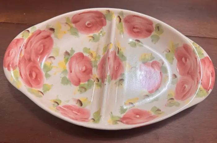 *RARIDADE* Petisqueira de Rosas Em Cerâmica Weiss