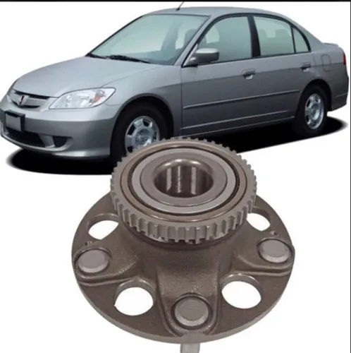 Cubo Roda Traseiro Com Rolamento Civic 1.7 2001 2002 2003 2004 2005 2006 C/abs