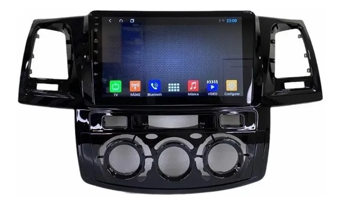 Aparelho Central Multimídia Toyota Hilux 2005/ - Tela 9'' Android