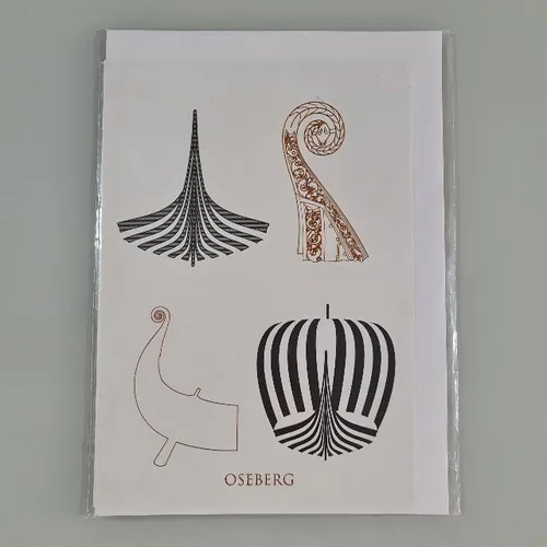 Cartão Decorativo - Viking - Oseberg Ship - Novo