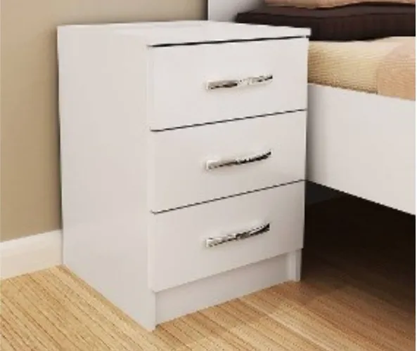 Quarto Suíte Criado mesa de Cabeceira Par cores Branco e Cerejeira