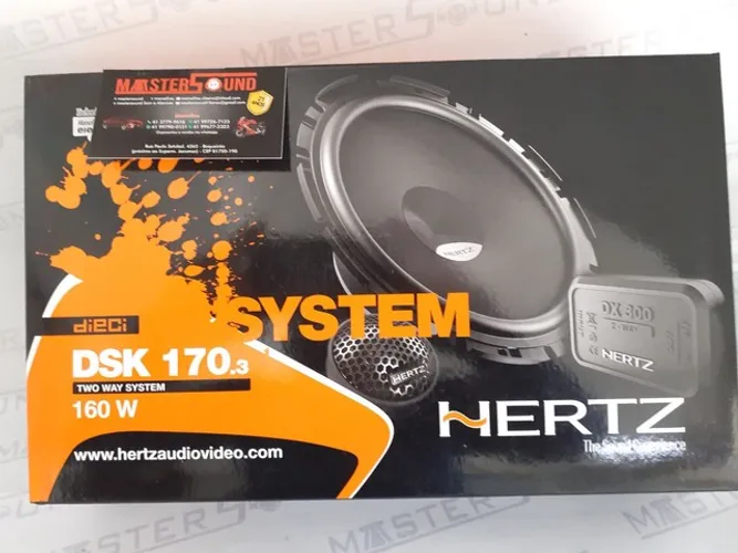 Kit 2 vias. Hertz. DSK 170.3. Italiano. 6". 160RMS. Garantia. Novo. Instalado.